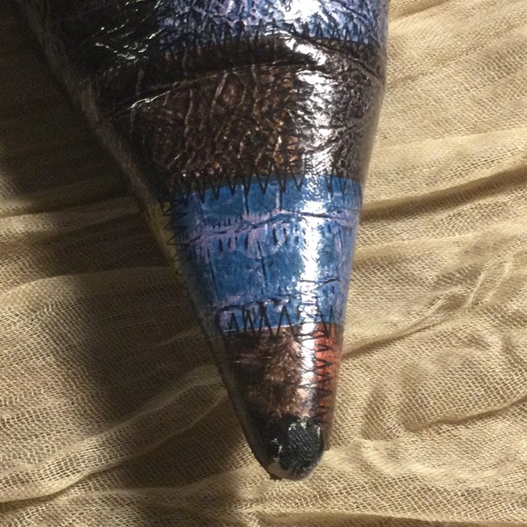 Multicolored shoe with purple 4 heel - Picture 5 of 5